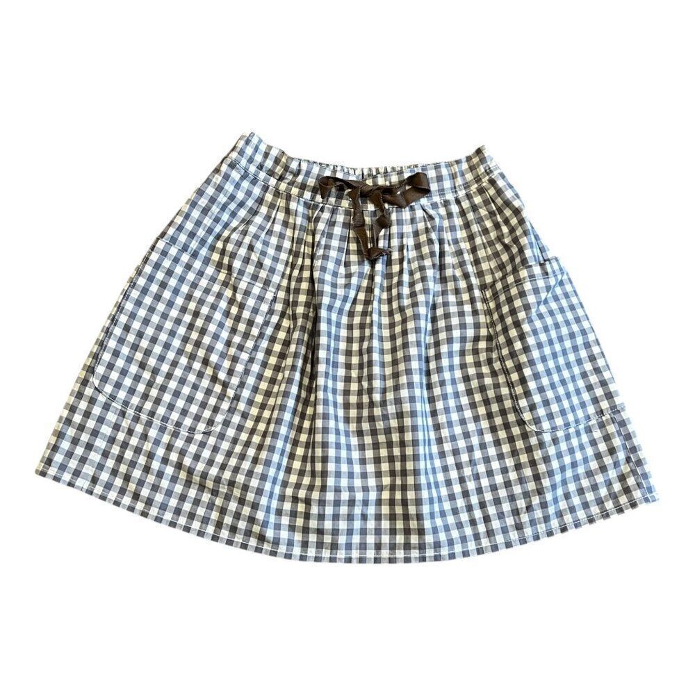 Olive Juice Girls Gingham Checkered POckets Picnic Classic Preppy Skirt Size 6Y